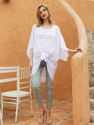 Tie Front Kimono Swim Cover Up